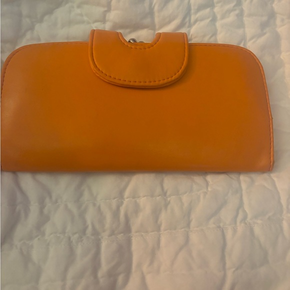 Vintage orange wallet with change purse - Picture 2 of 6